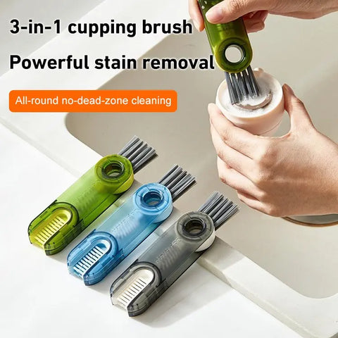 3-in-1 bendable cup lid brush
