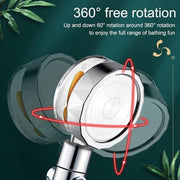 Water Saving Flow 360Â° Rotating High-Pressure Showerhead