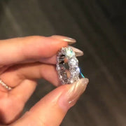 Stunring Design Round Cut Eternal Pave Set Contemporary Bridal Ring