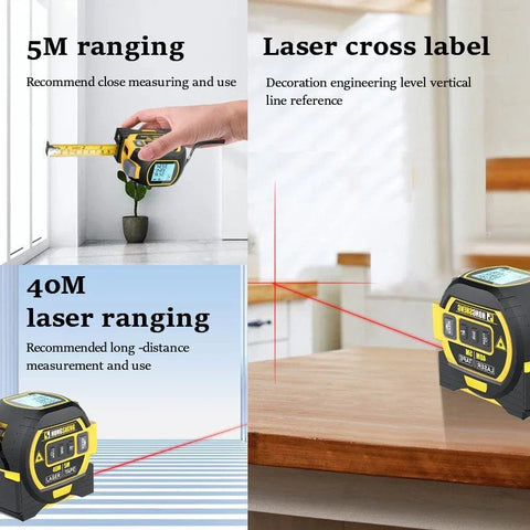 3 in 1 Infrared Laser Tape Measuring Instrument